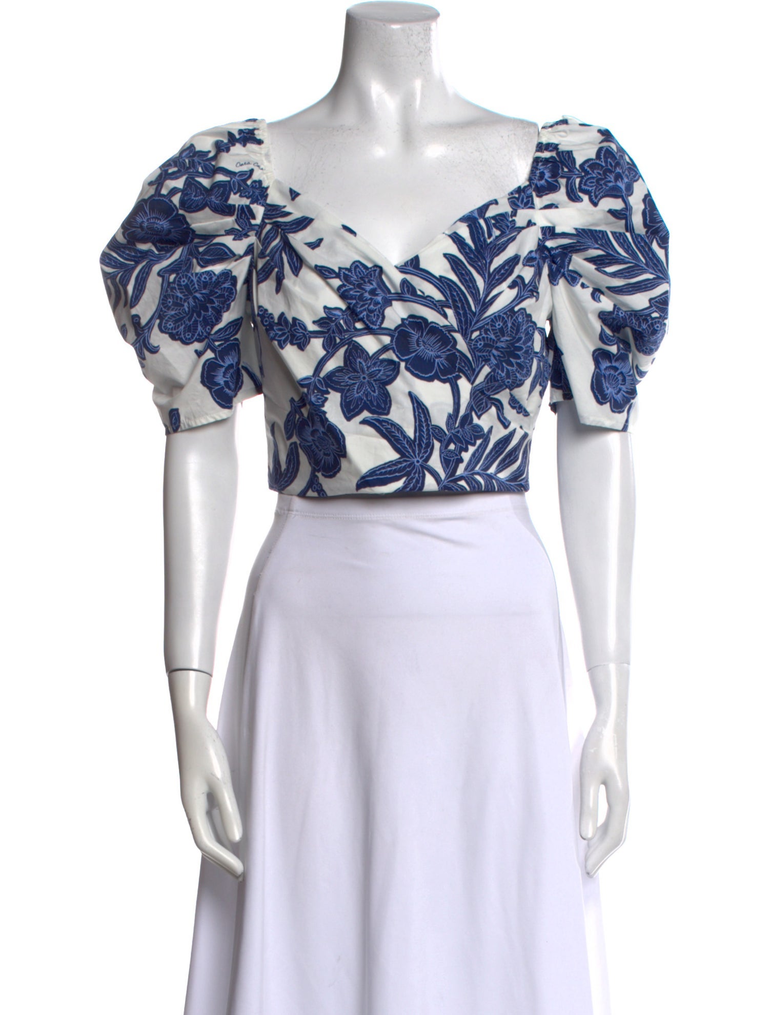 Cara Cara Floral Print Square Neckline Crop Top