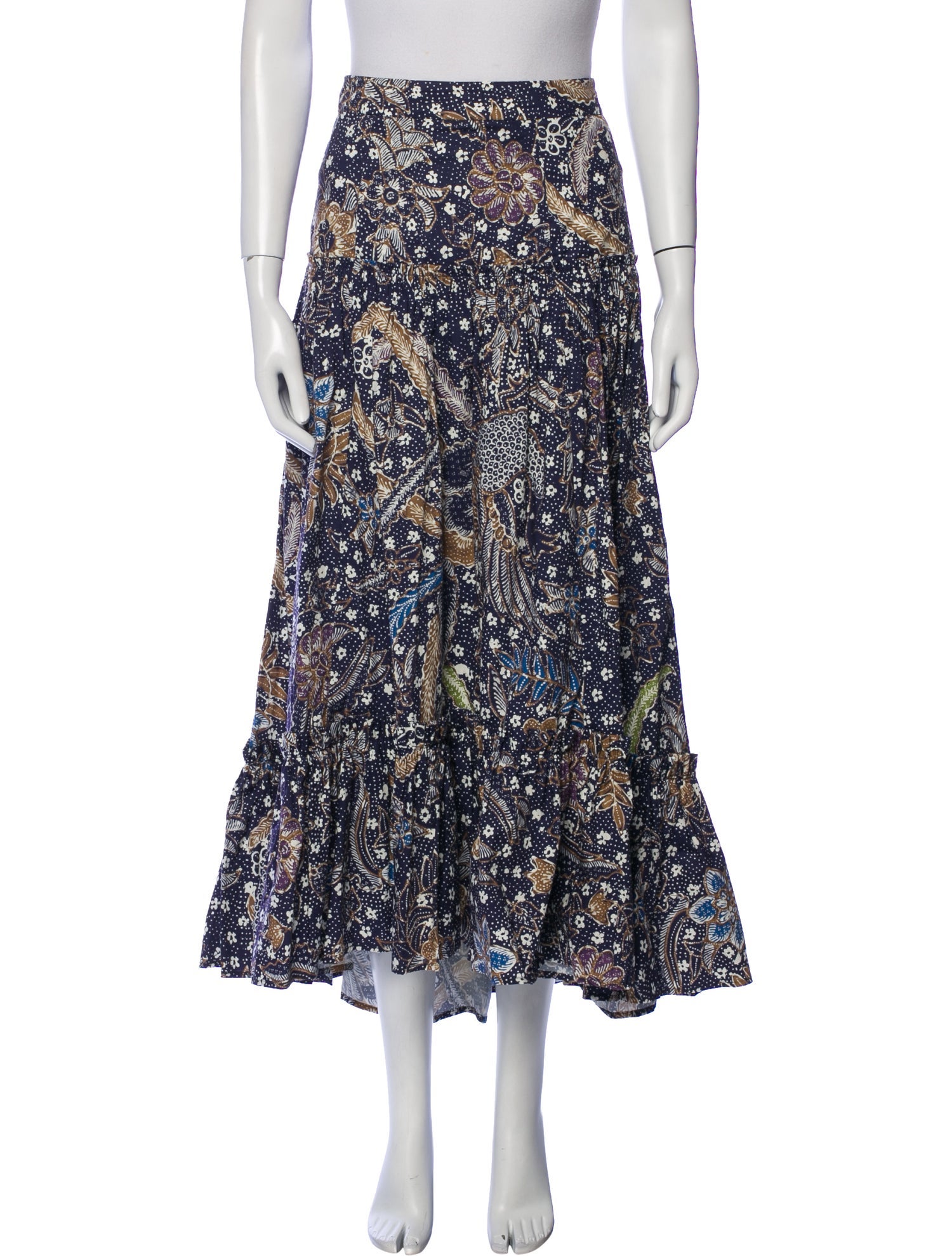 Cara Cara Floral Print Midi Length Skirt