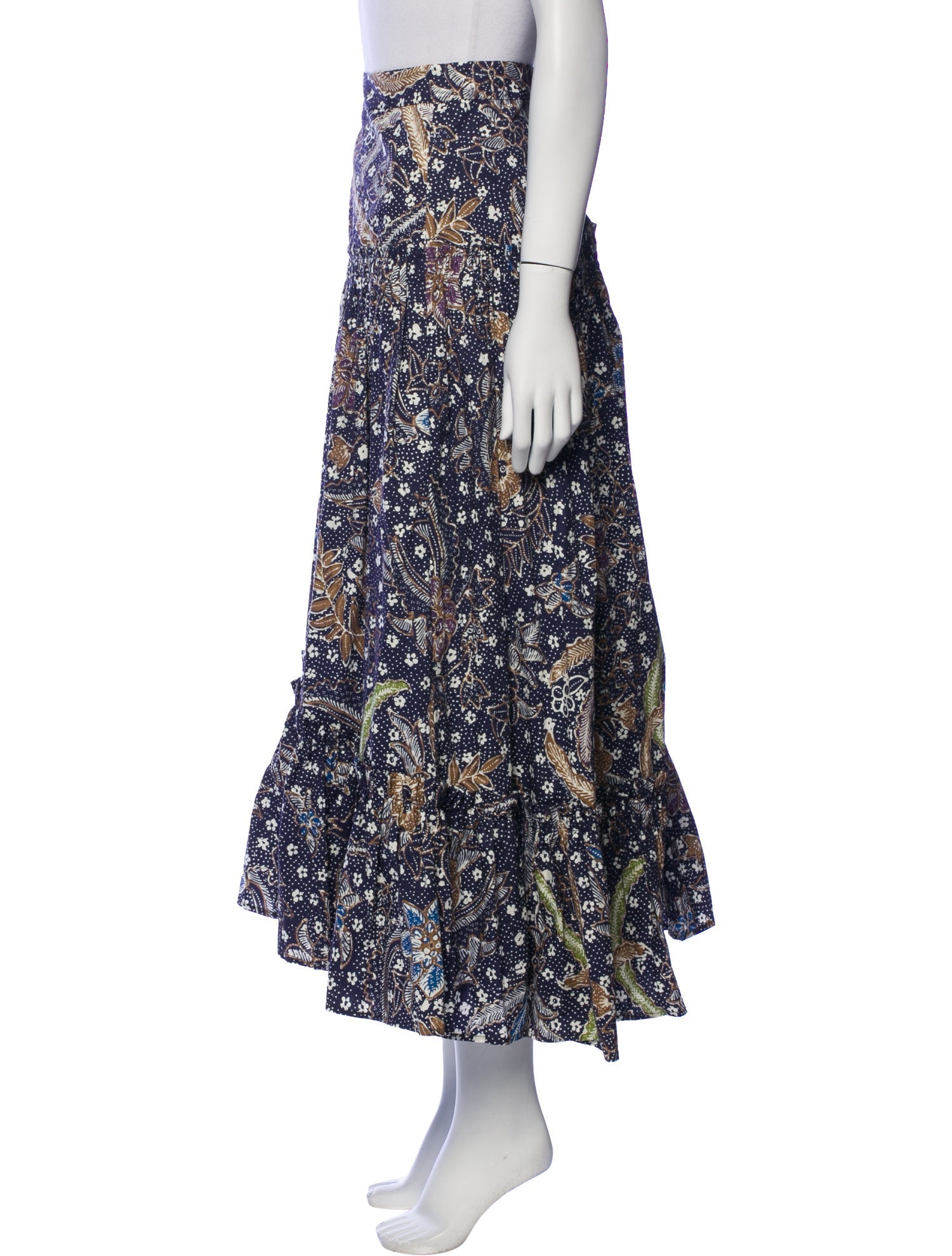 Cara Cara Floral Print Midi Length Skirt