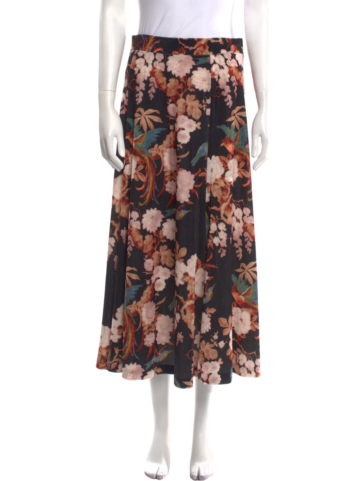 Cara Cara Floral Print Midi Length Skirt