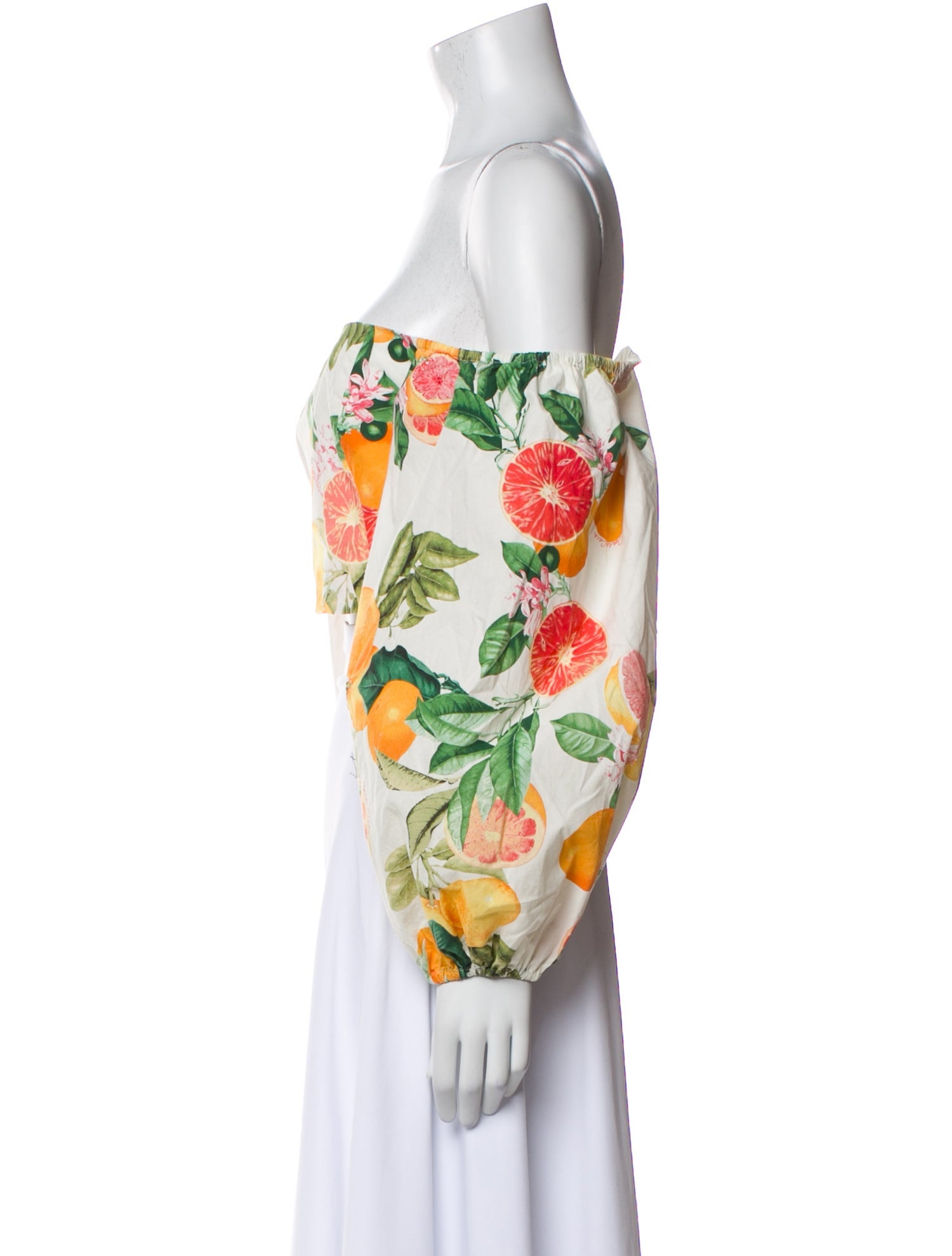 Cara Cara Printed Off-The-Shoulder Crop Top