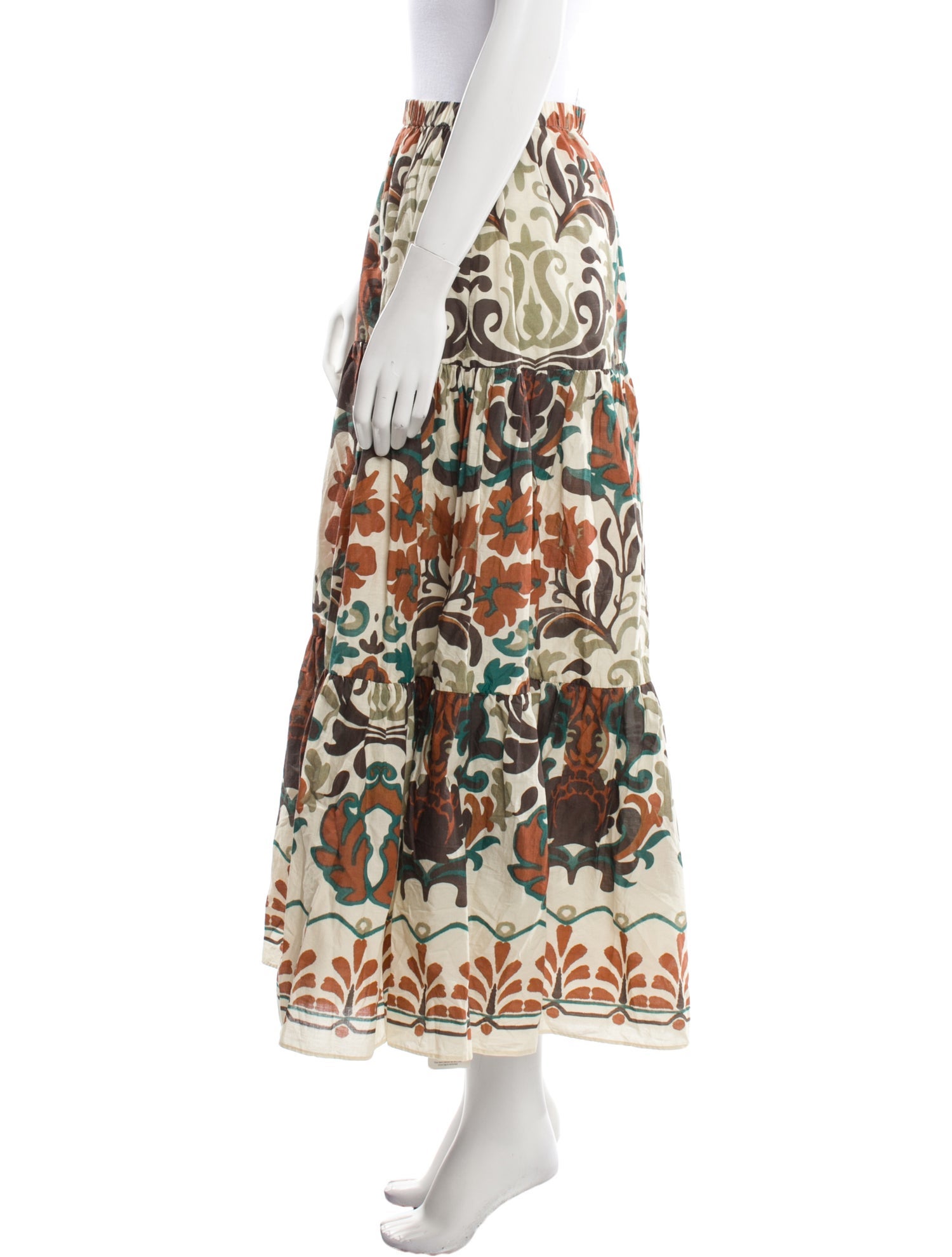 Cara Cara Floral Print Midi Length Skirt