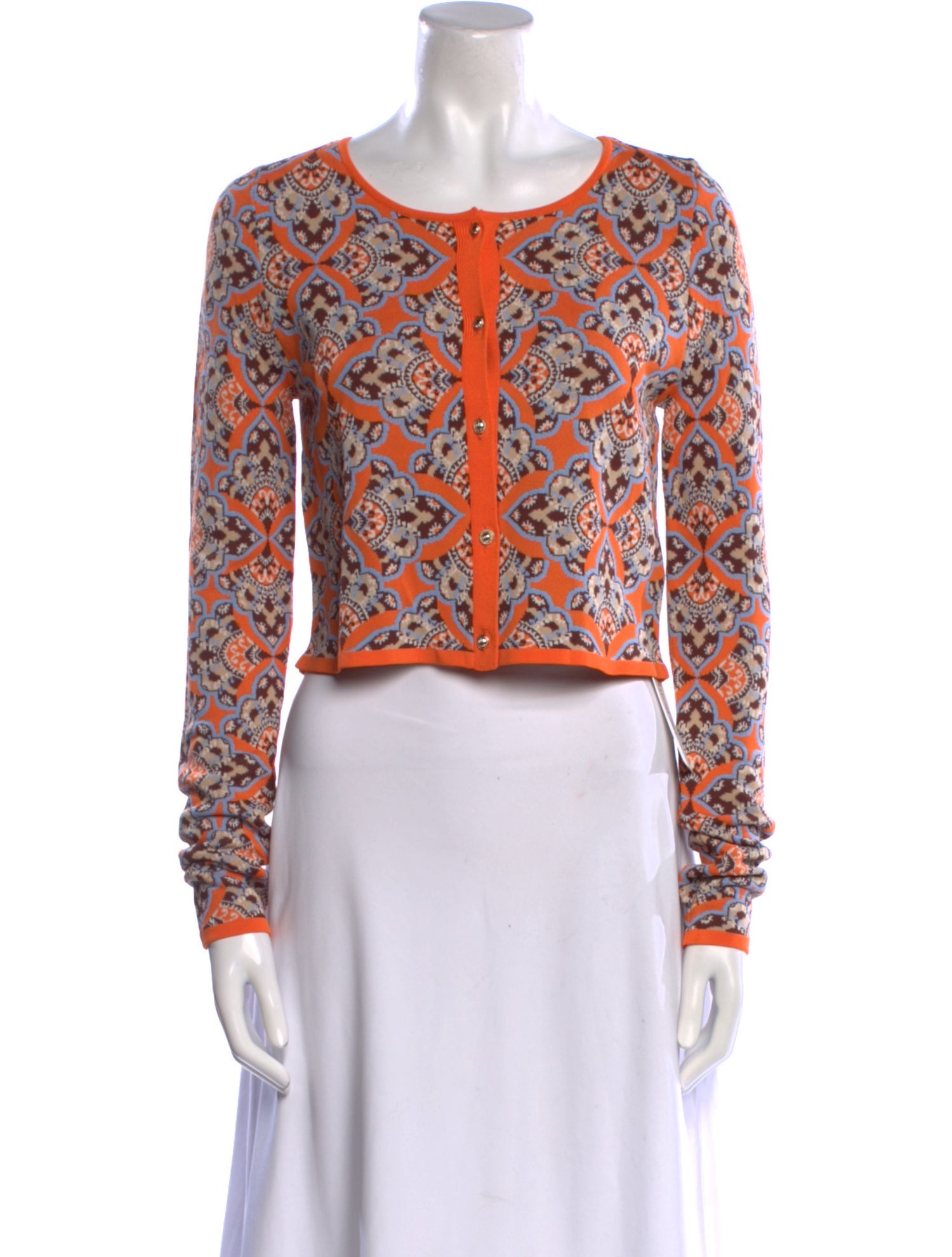 Cara Cara Printed Scoop Neck Crop Top w/ Tags