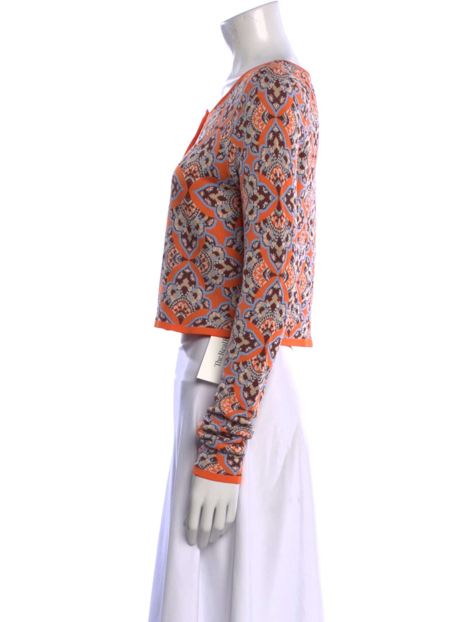 Cara Cara Printed Scoop Neck Crop Top w/ Tags