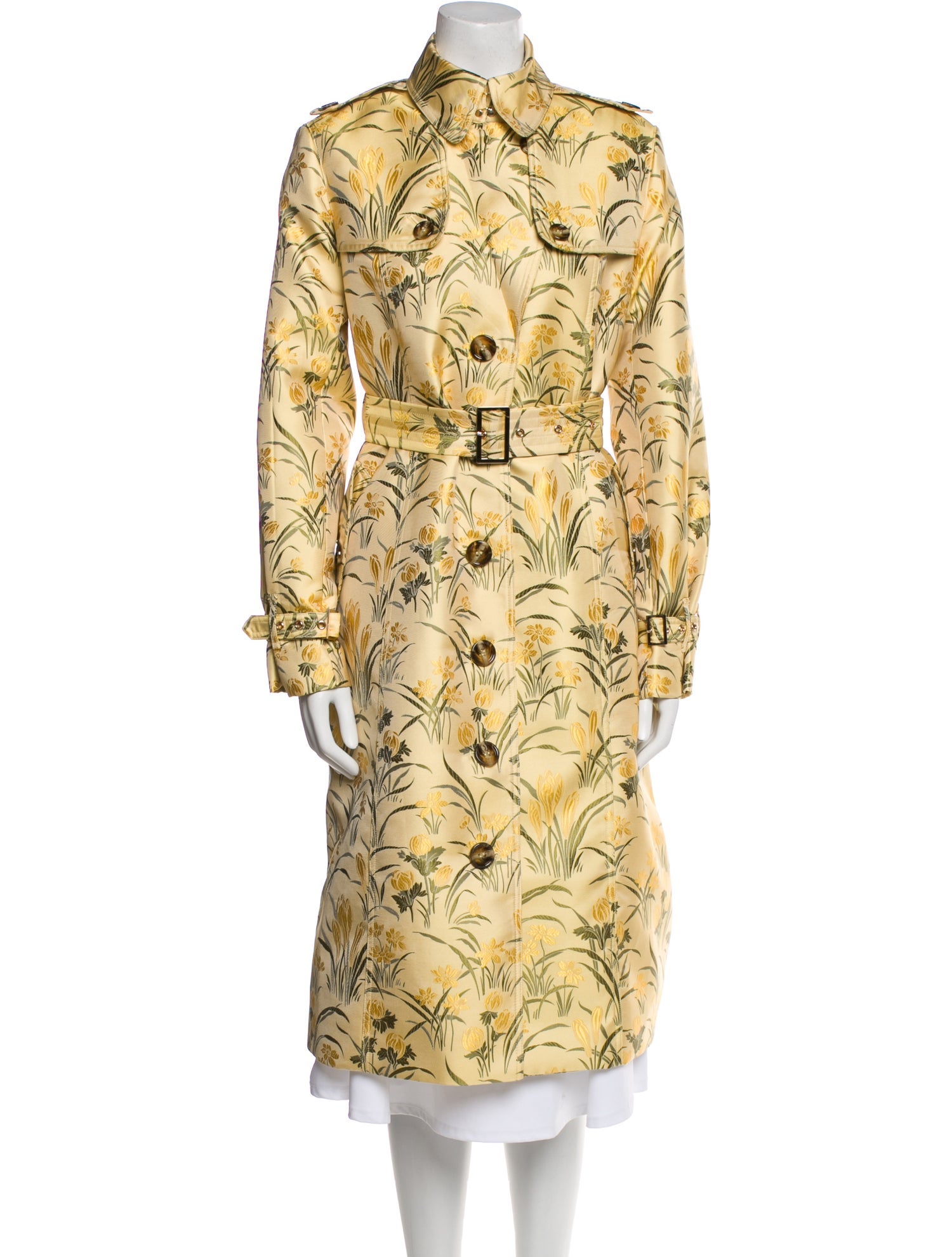 Cara Cara Floral Print Trench Coat