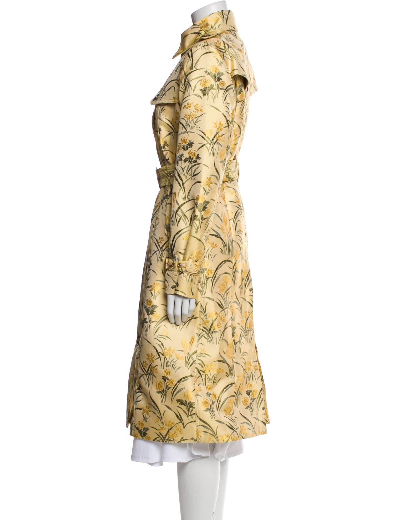 Cara Cara Floral Print Trench Coat