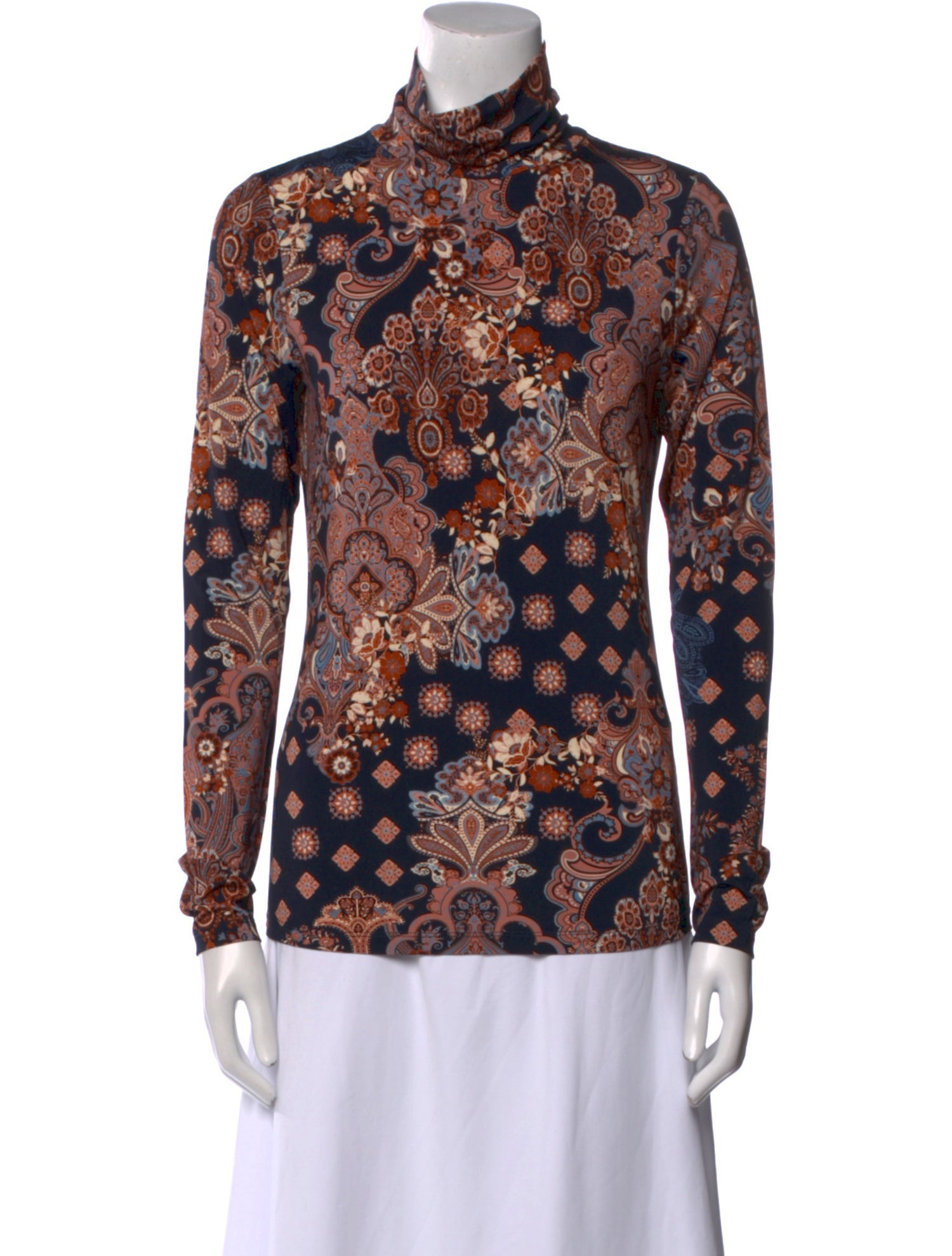 Cara Cara Printed Turtleneck Blouse