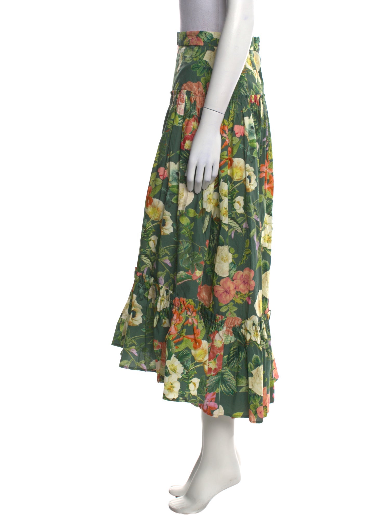 Cara Cara Floral Print Midi Length Skirt