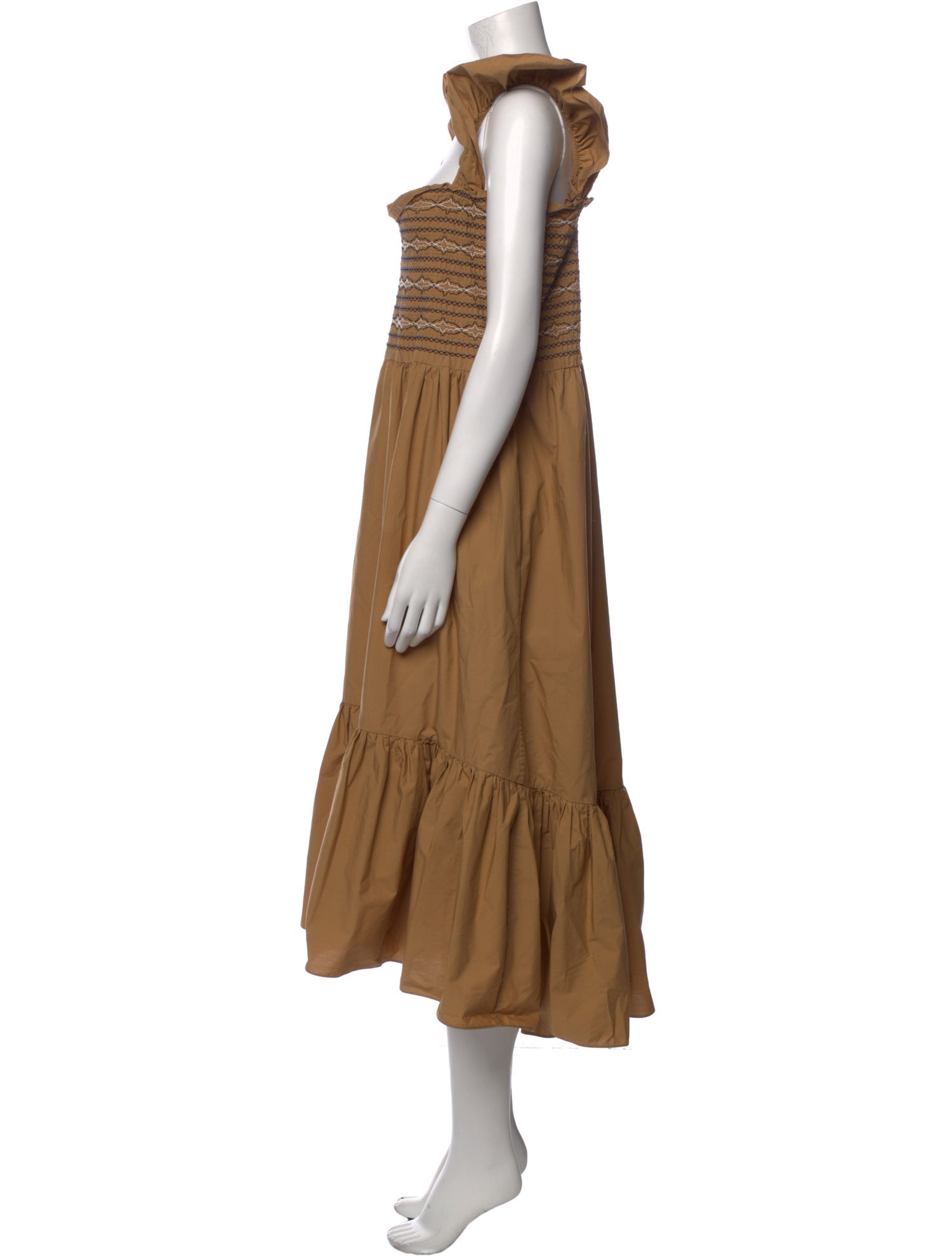 Cara Cara Square Neckline Midi Length Dress