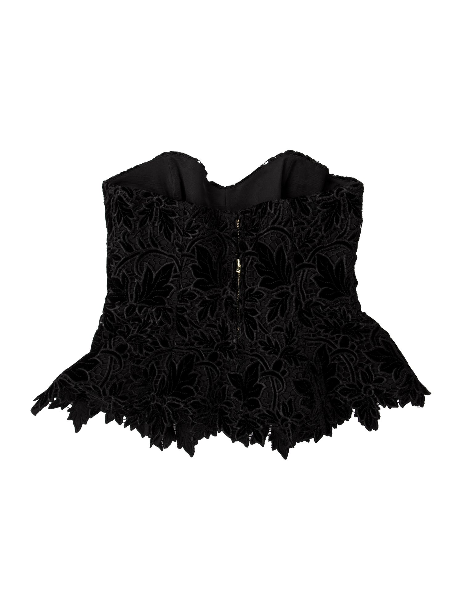 Cara Cara Lace Pattern Strapless Crop Top w/ Tags