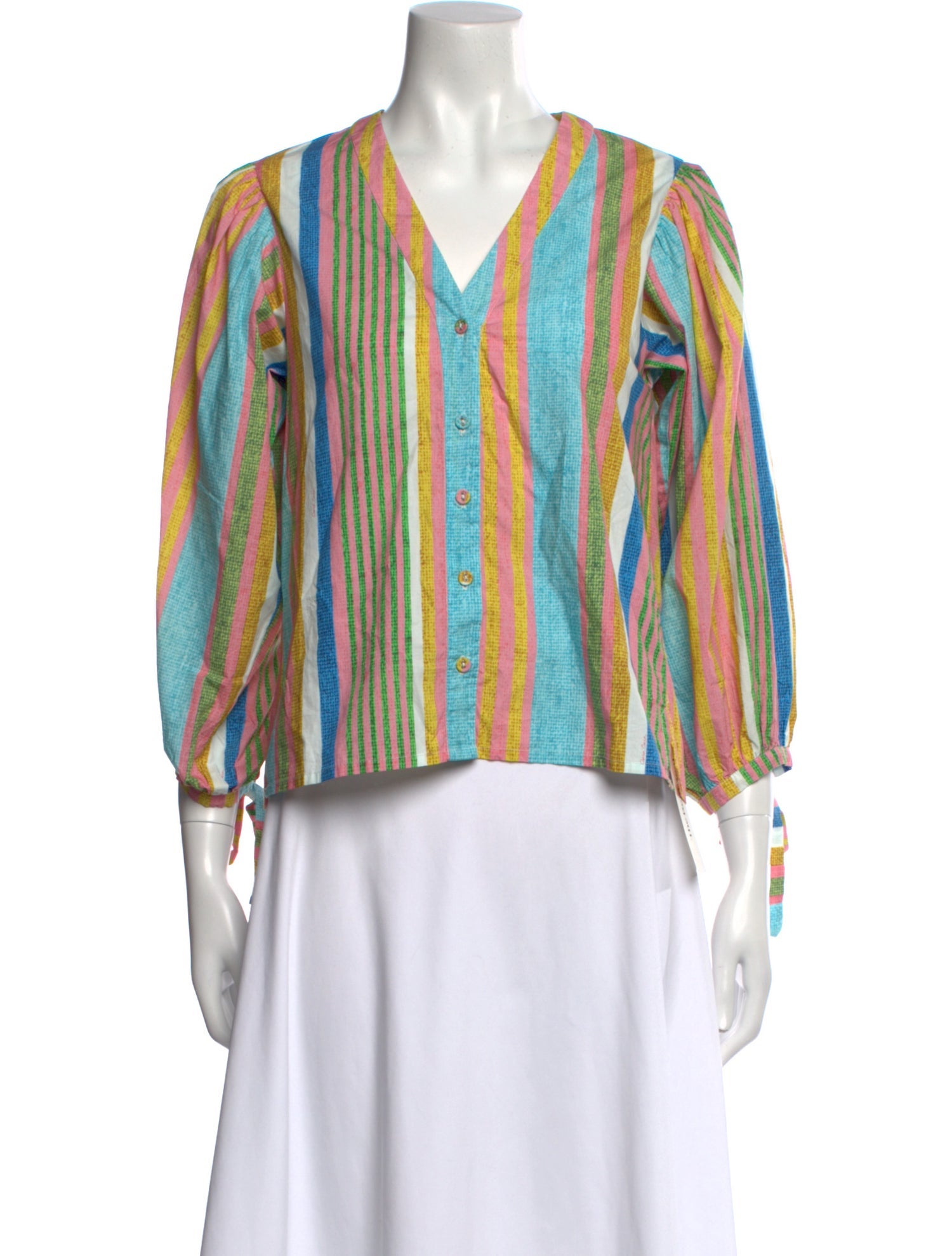 Cara Cara Striped V-Neck Blouse