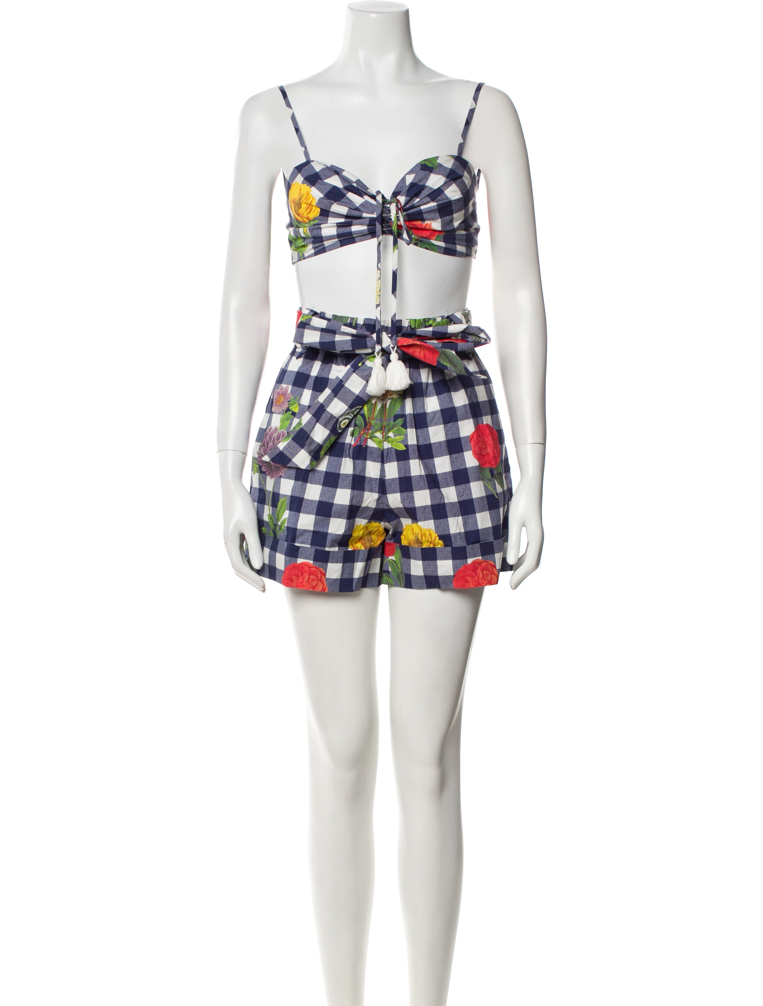 Cara Cara Plaid Print Skirt Set w/ Tags