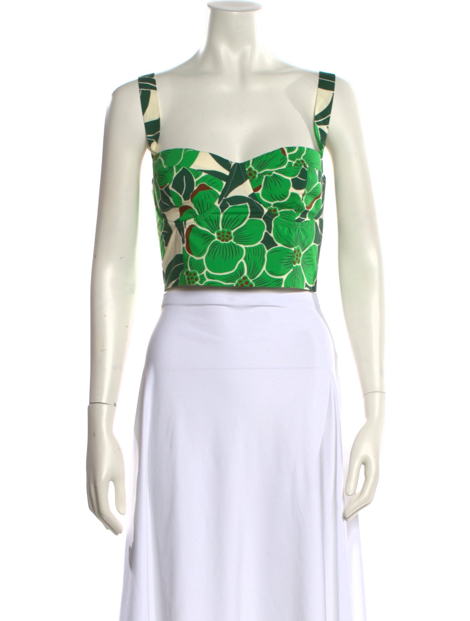 Cara Cara Floral Print Square Neckline Crop Top w/ Tags