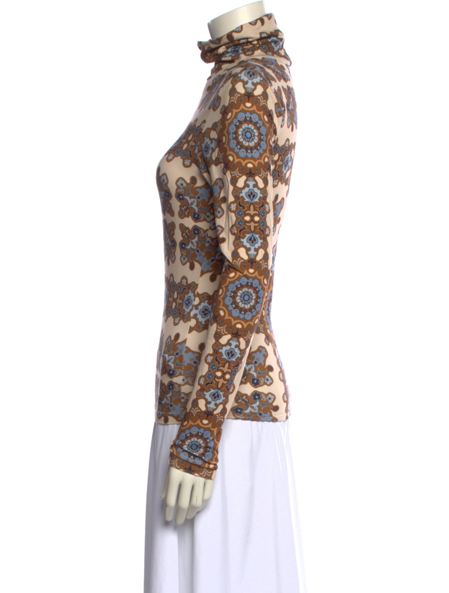 Cara Cara Printed Turtleneck Top