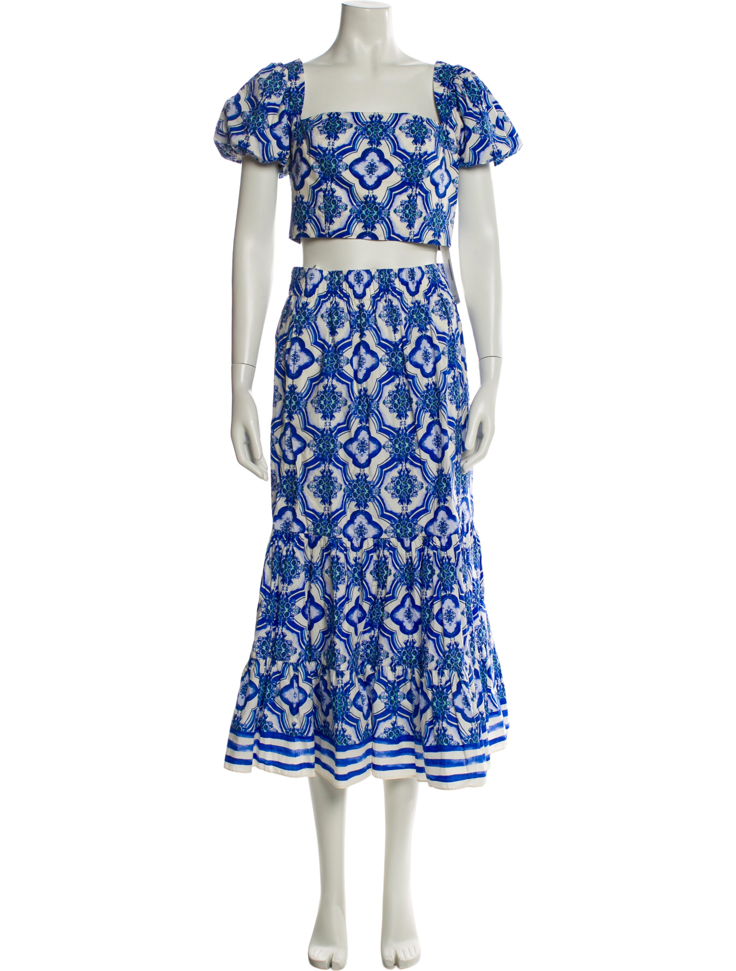 Cara Cara Printed Ruffle Embellishment Skirt Set