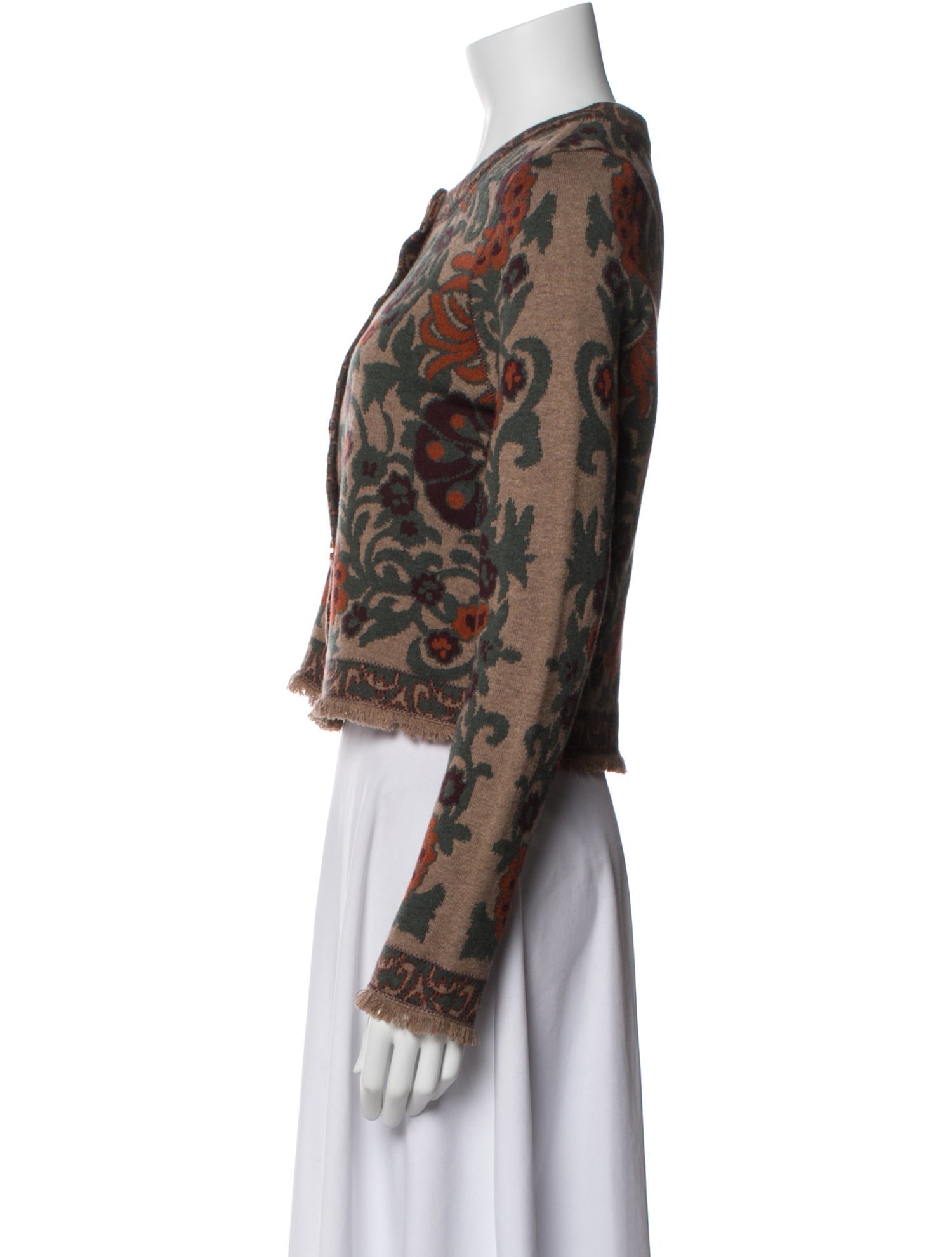 Cara Cara Wool Floral Print Evening Jacket w/ Tags