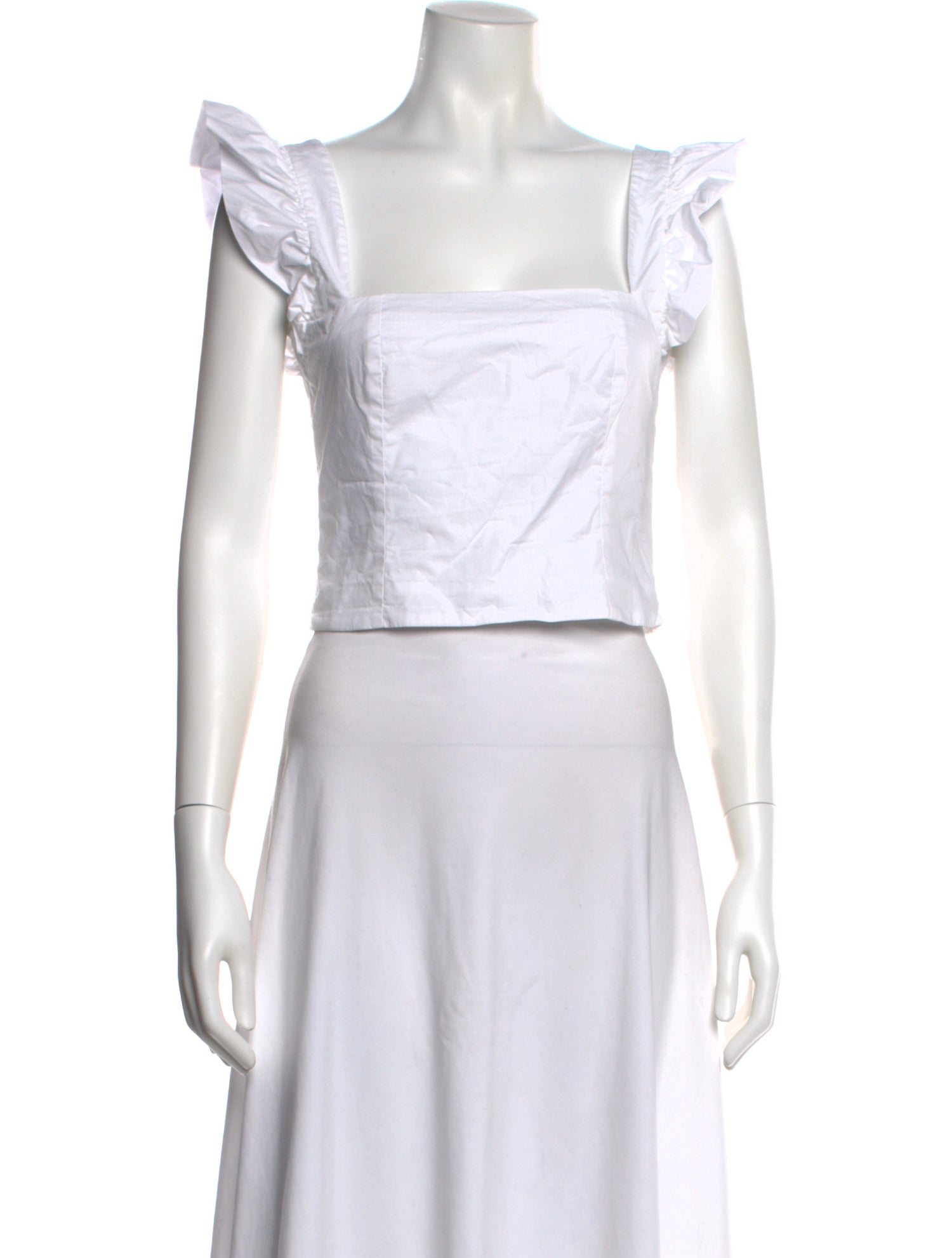 Cara Cara Square Neckline Sleeveless Crop Top