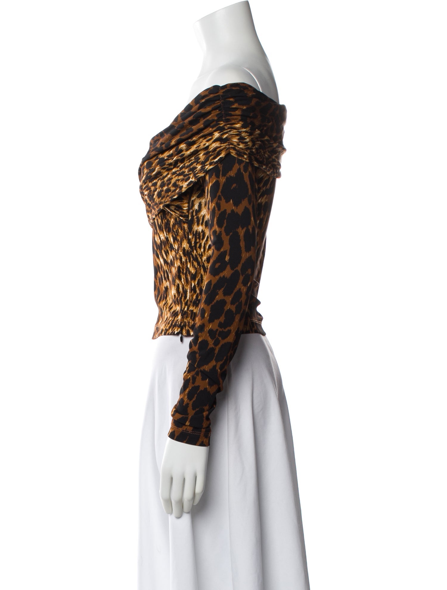 Cara Cara Animal Print Off-The-Shoulder Top