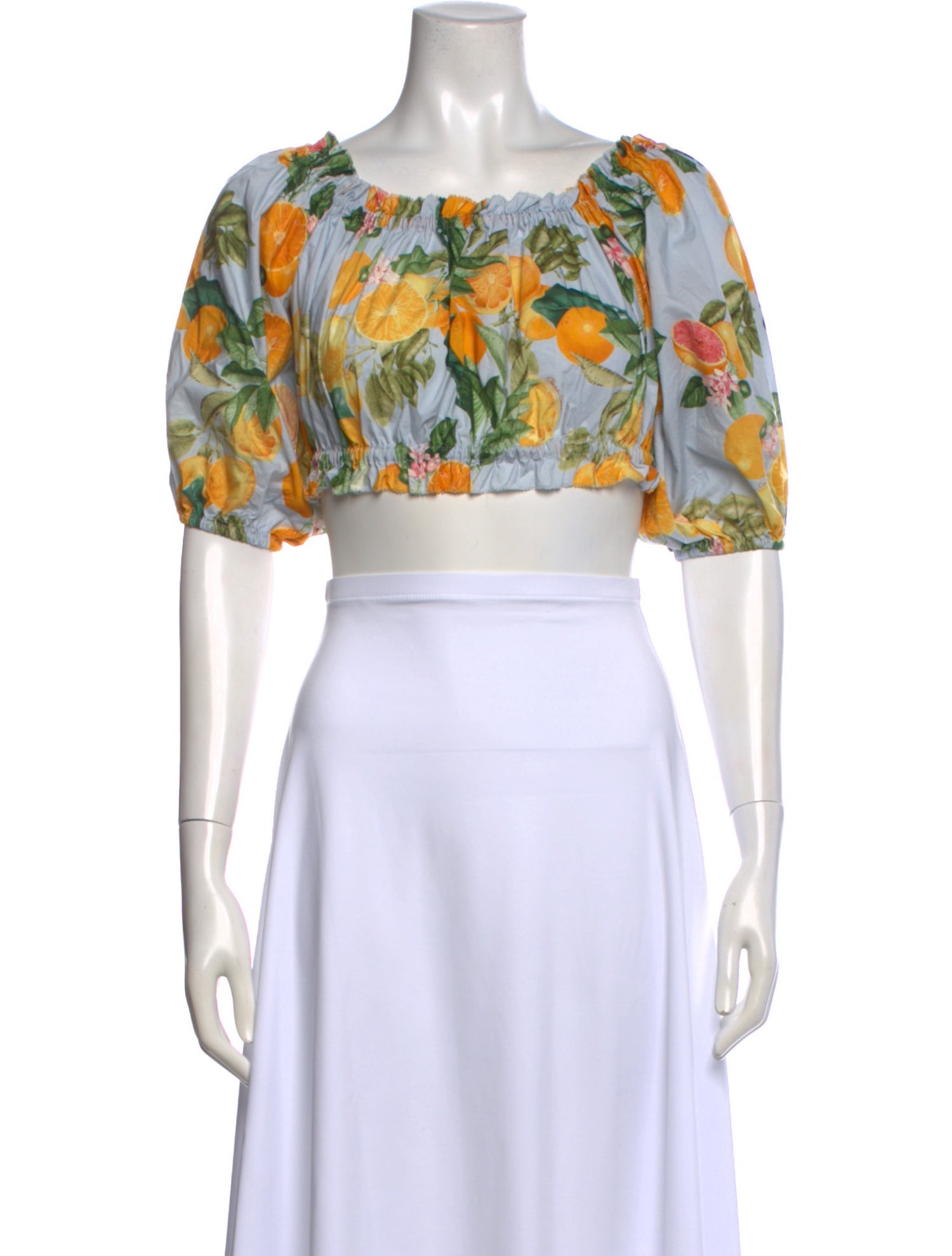 Cara Cara Floral Print Off-The-Shoulder Crop Top