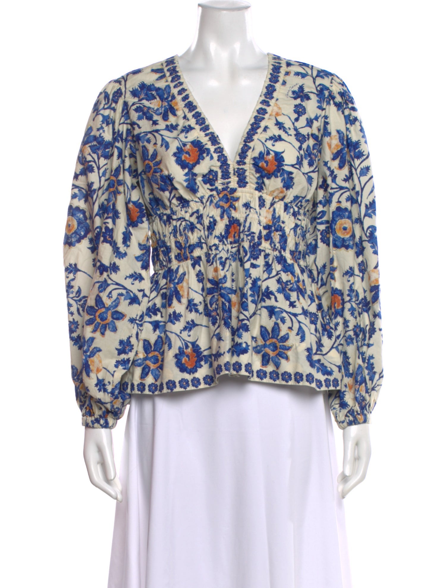 Cara Cara Floral Print V-Neck Blouse