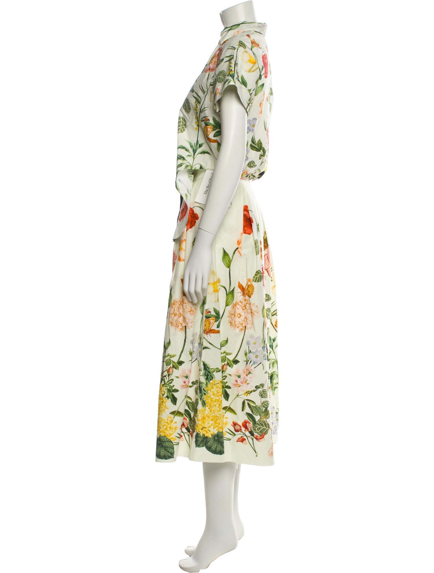 Cara Cara Printed Pleated Accents Skirt Set