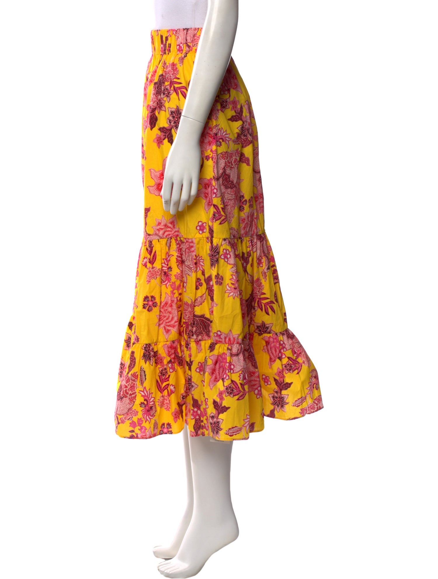 Cara Cara Floral Print Midi Length Skirt