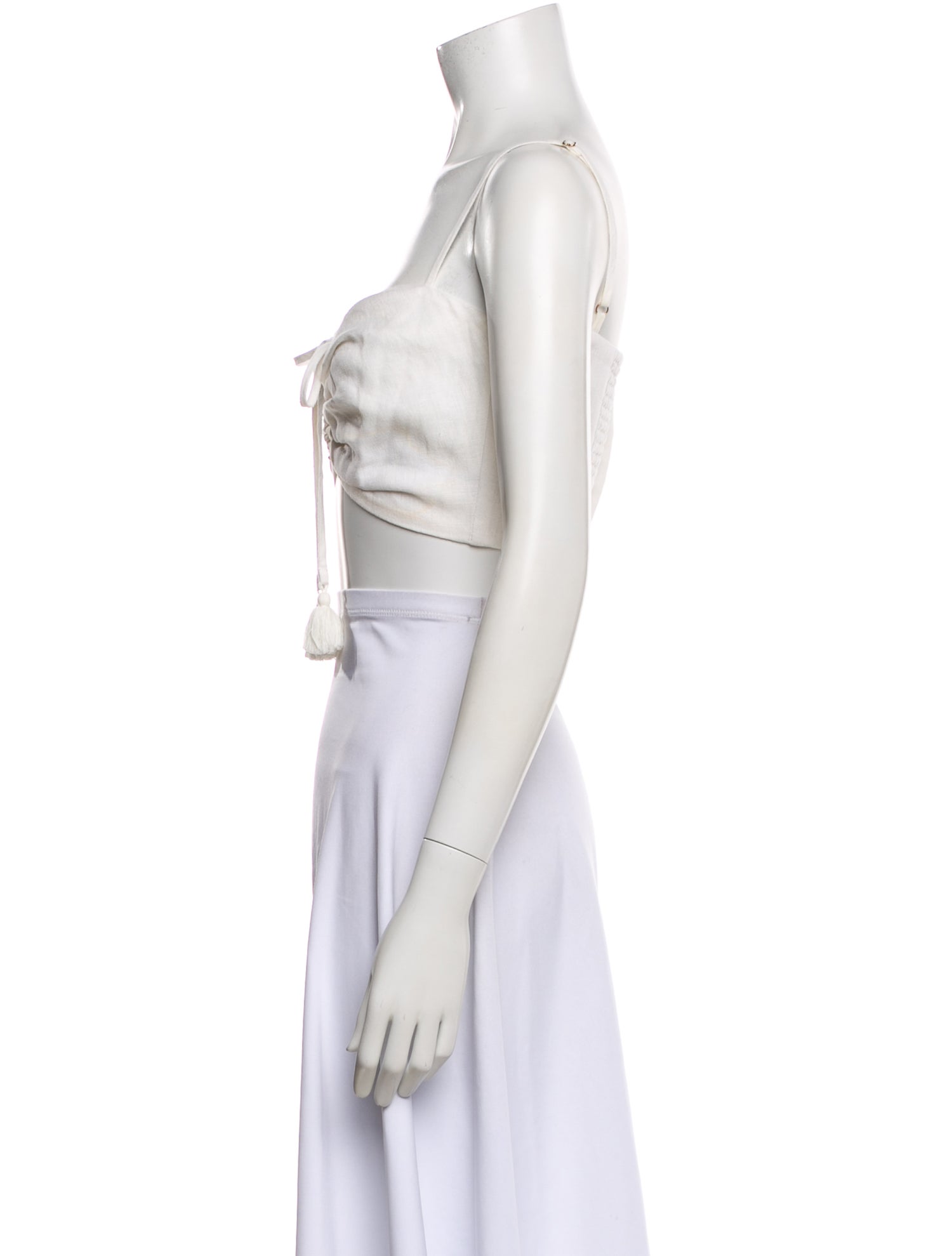 Cara Cara Linen Square Neckline Crop Top