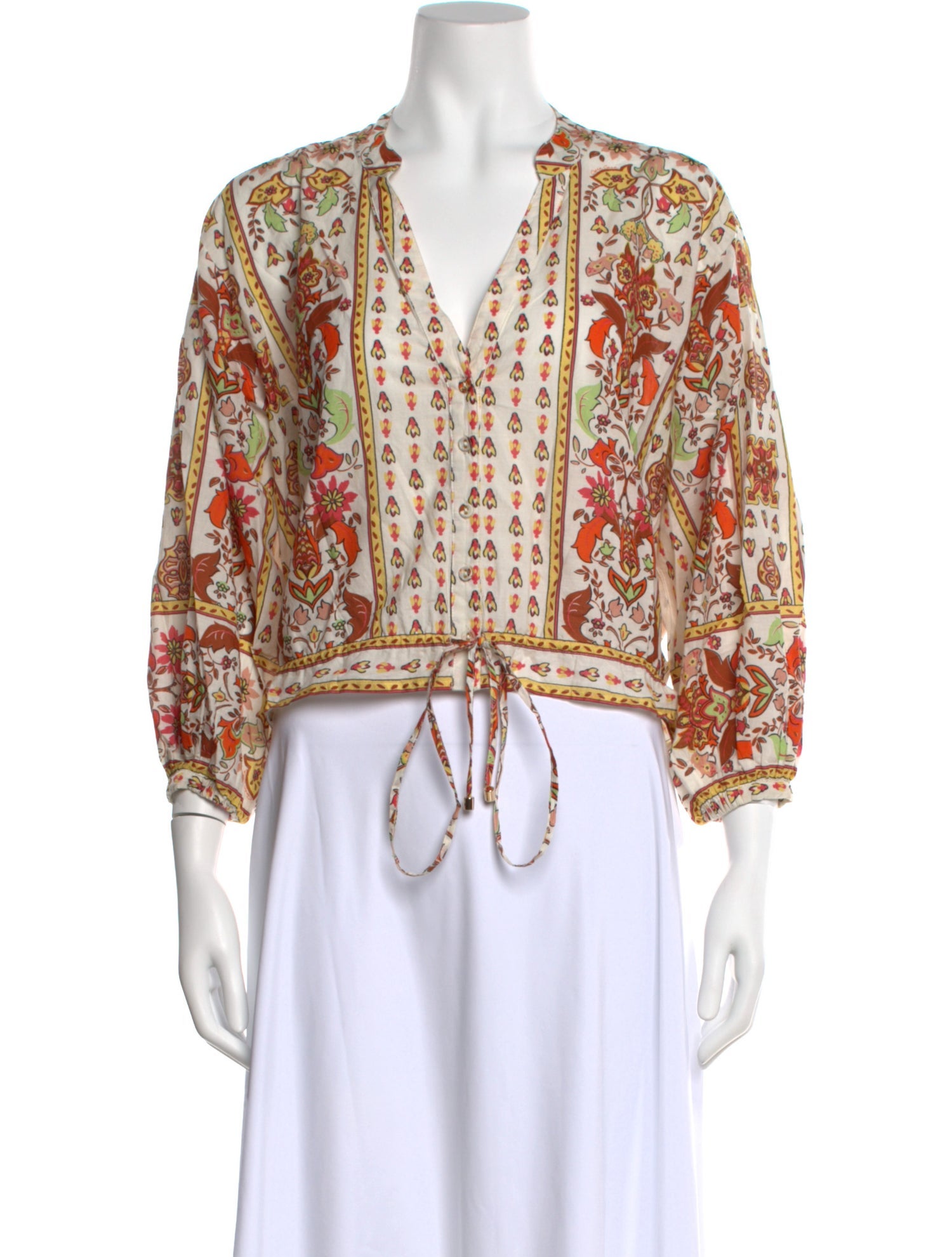 Cara Cara Floral Print V-Neck Blouse