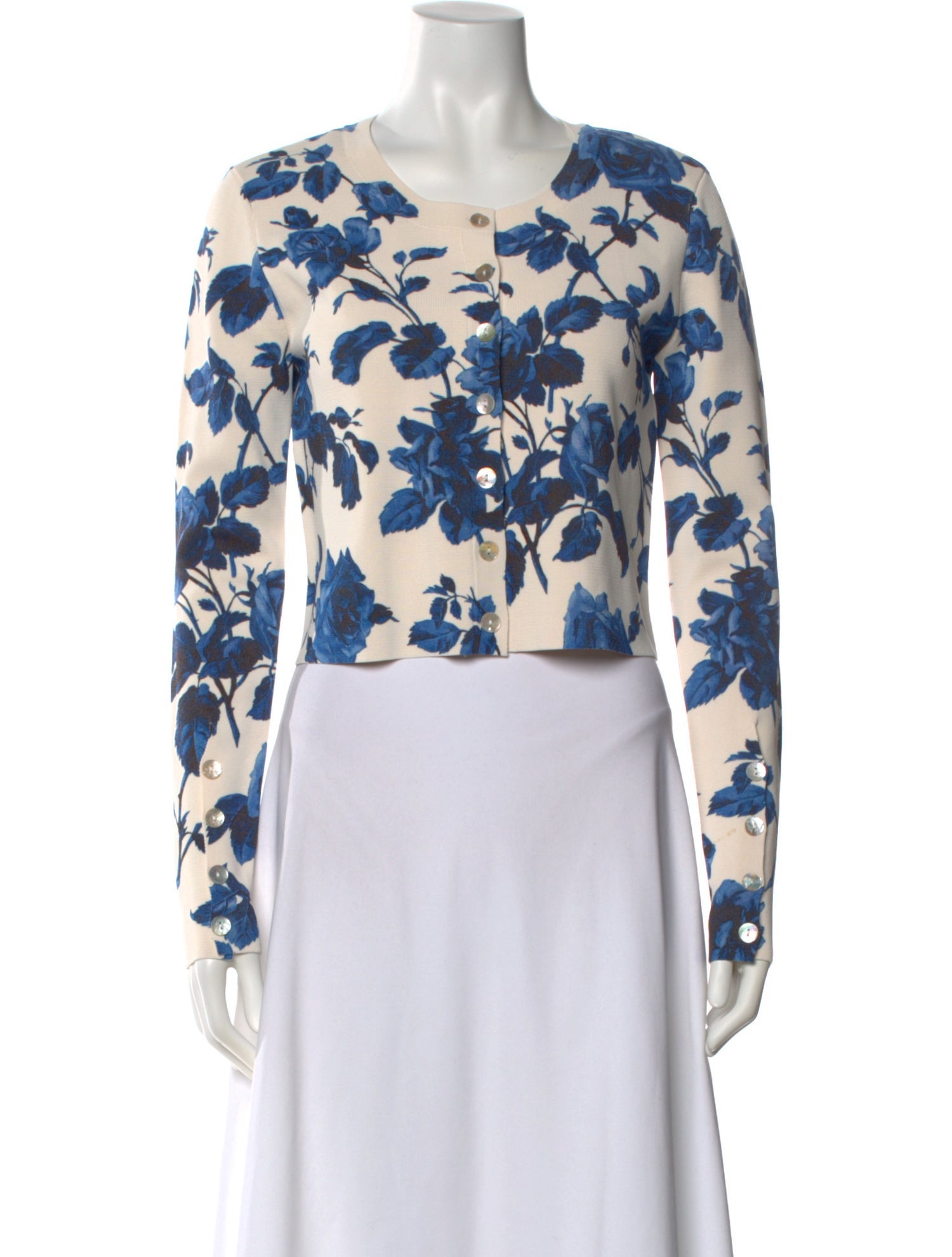 Cara Cara Floral Print Scoop Neck Sweater