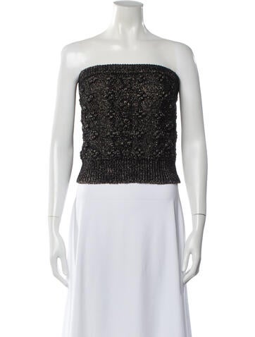Pre-owned Cara Cara One-shoulder Sweater In Black