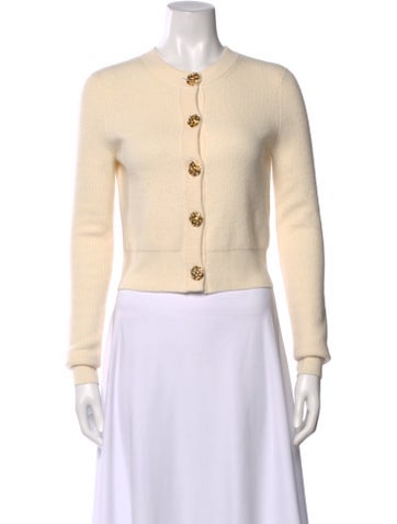 Pre-owned Cara Cara Wool Crew Neck Sweater In Neutral