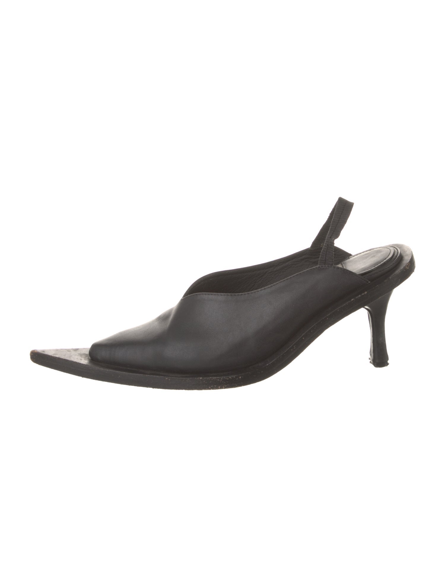 CRUDA Leather Slingback Pumps