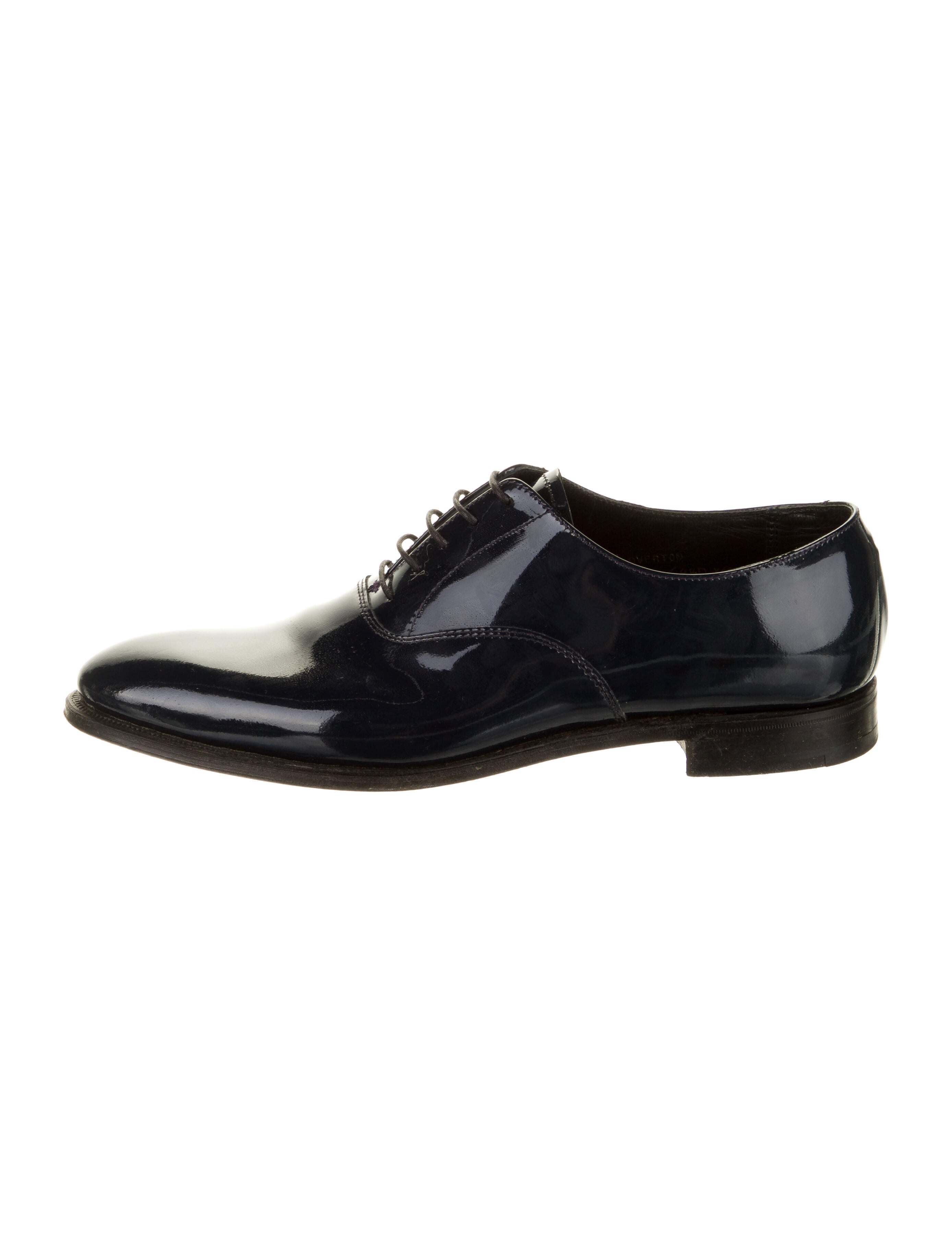 Crockett & Jones Patent Leather Oxfords Blue Oxfords, Shoes
