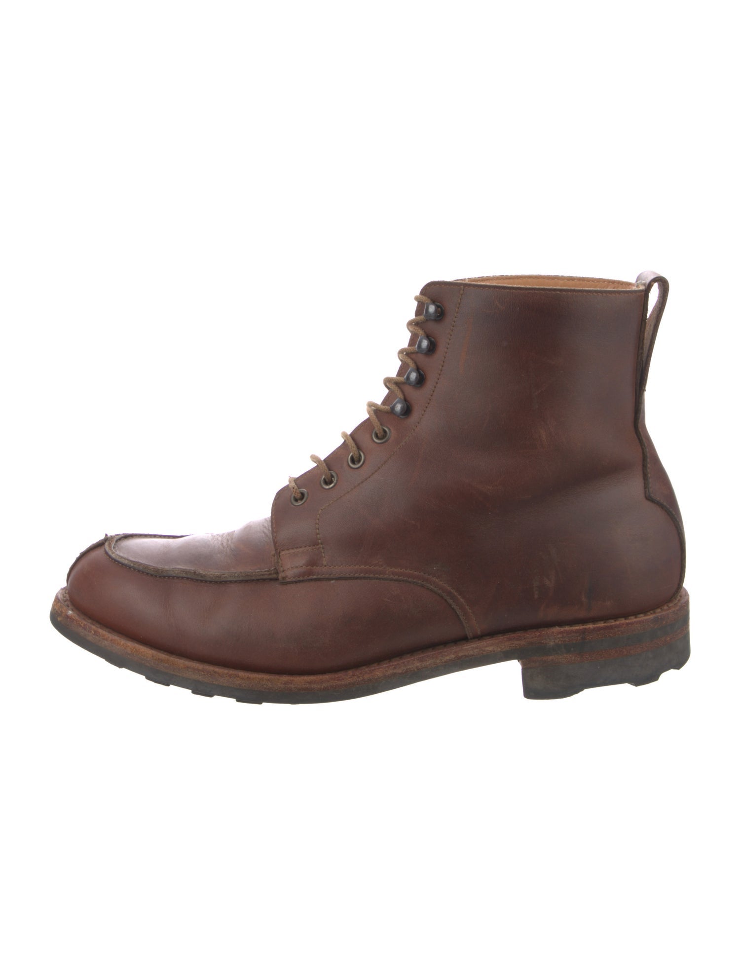 Crockett & Jones Leather Lace-Up Boots