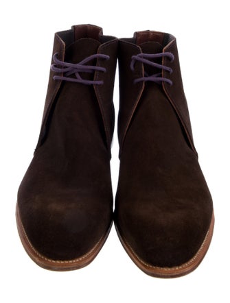 Crockett & Jones Suede Lace-Up Boots