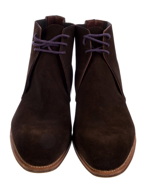 Crockett & Jones Suede Lace-Up Boots