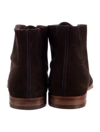 Crockett & Jones Suede Lace-Up Boots