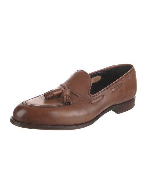 Crockett & Jones Leather Tassel Accents Dress Loafers