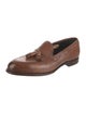 Crockett & Jones Leather Tassel Accents Dress Loafers