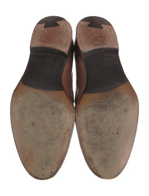 Crockett & Jones Leather Tassel Accents Dress Loafers