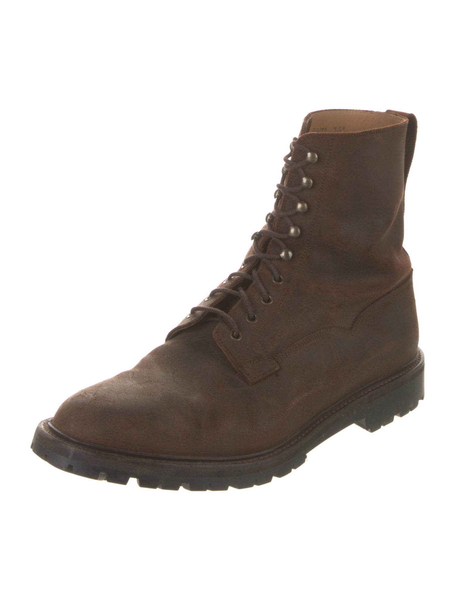 Crockett & Jones Leather Lace-Up Boots