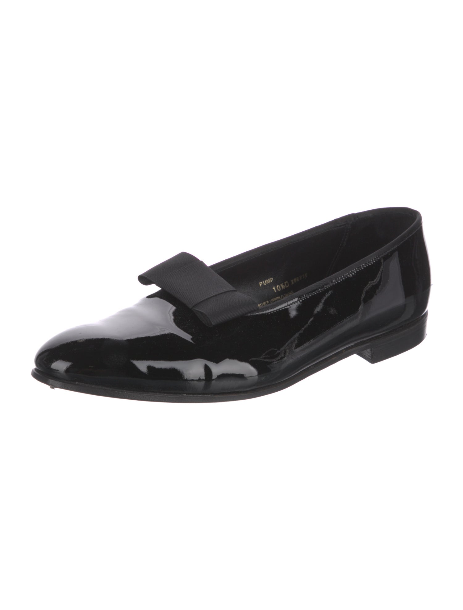 Crockett & Jones Patent Leather Bow Accents Loafers