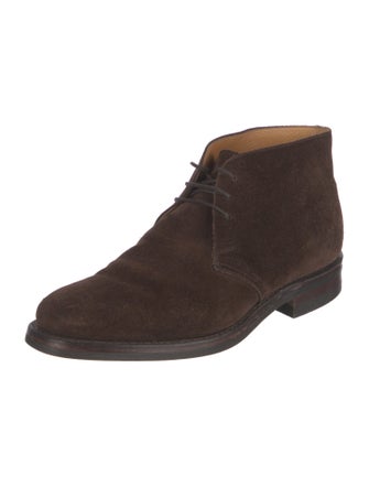 Crockett & Jones Suede Lace-Up Boots