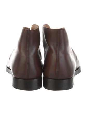Crockett & Jones Leather Lace-Up Boots