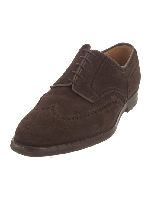 Crockett & Jones Suede Lasercut Accents Brogues