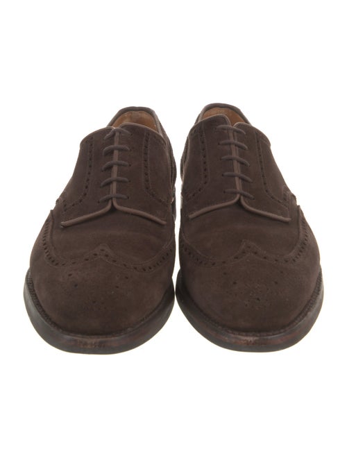 Crockett & Jones Suede Lasercut Accents Brogues