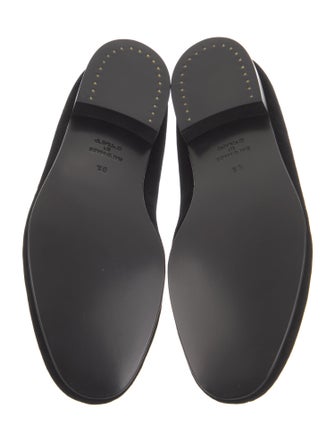 Crockett & Jones Velvet Embroidered Accent Loafers