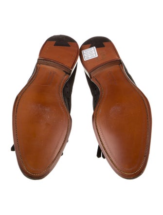 Crockett & Jones Suede Lasercut Accents Oxfords