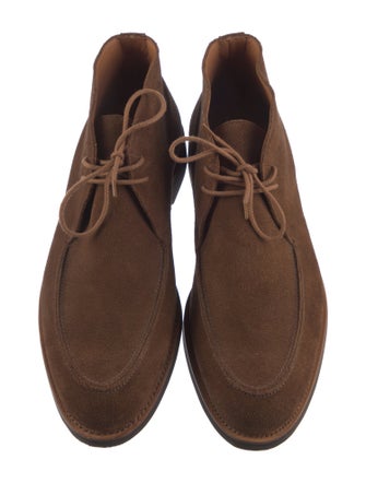 Crockett & Jones Suede Lace-Up Boots