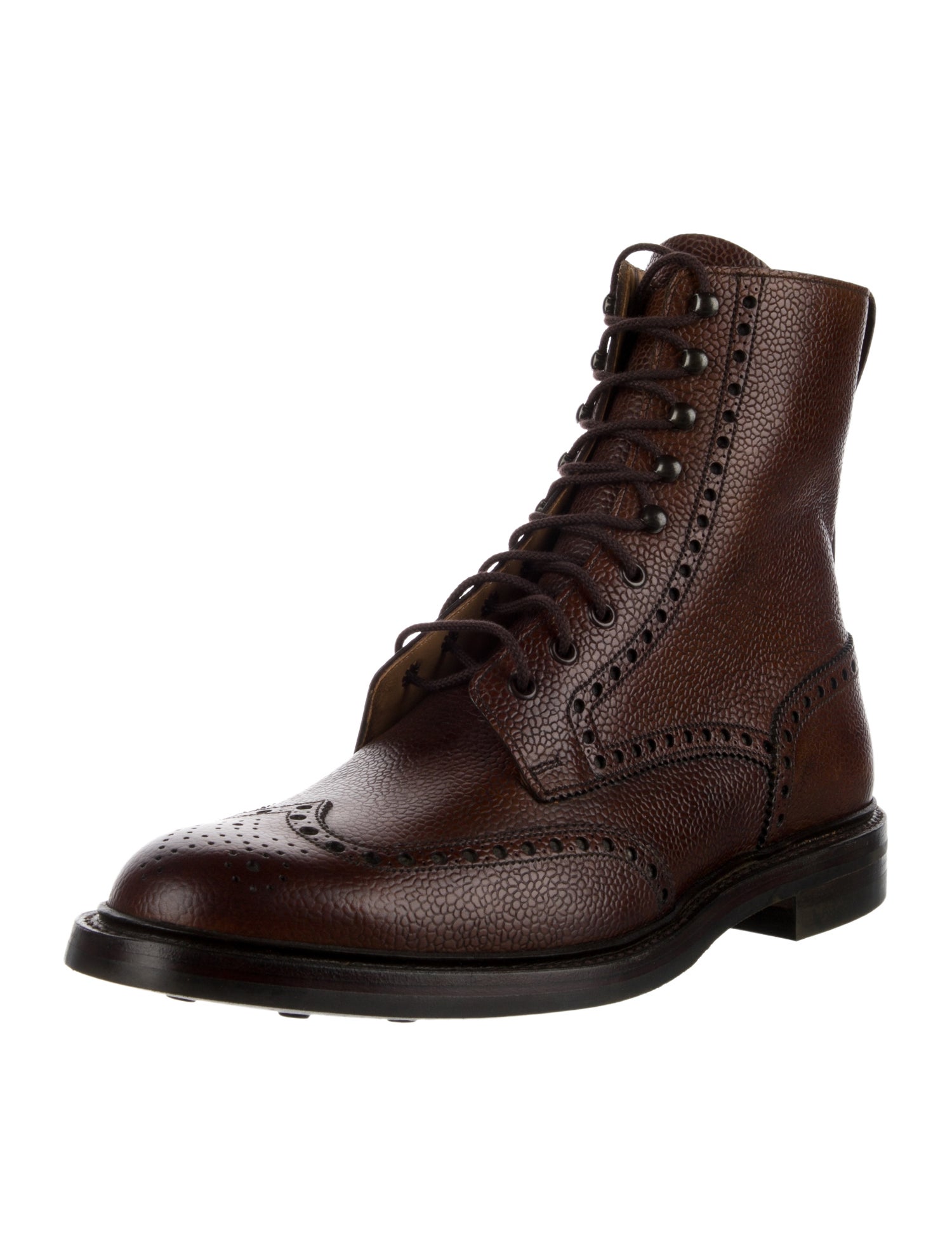 Crockett & Jones Leather Combat Boots